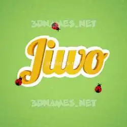 jiwo in Ladybugs style - 3D name wallpaper