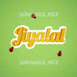 jiyalal in Ladybugs style - 3D name wallpaper