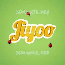 jiyoo in Ladybugs style - 3D name wallpaper