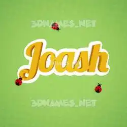 joash in Ladybugs style - 3D name wallpaper