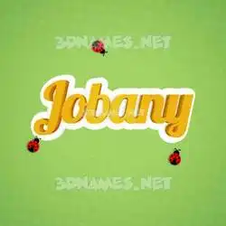 jobany in Ladybugs style - 3D name wallpaper