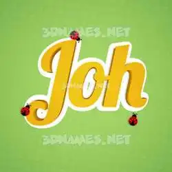 joh in Ladybugs style - 3D name wallpaper