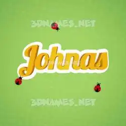 johnas in Ladybugs style - 3D name wallpaper