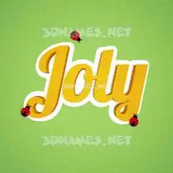 joly in Ladybugs style - 3D name wallpaper