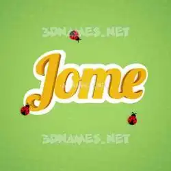 jome in Ladybugs style - 3D name wallpaper