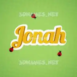 jonah in Ladybugs style - 3D name wallpaper