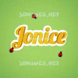 jonice in Ladybugs style - 3D name wallpaper