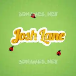 josh lane in Ladybugs style - 3D name wallpaper