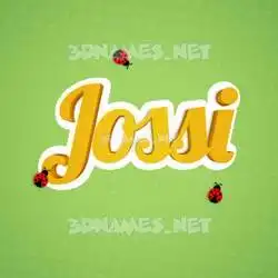 jossi in Ladybugs style - 3D name wallpaper
