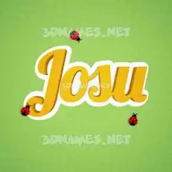 josu in Ladybugs style - 3D name wallpaper