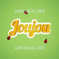 joujou in Ladybugs style - 3D name wallpaper