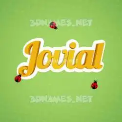 jovial in Ladybugs style - 3D name wallpaper