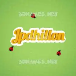 jpdhillon in Ladybugs style - 3D name wallpaper