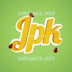jpk in Ladybugs style - 3D name wallpaper