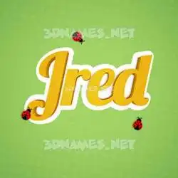 jred in Ladybugs style - 3D name wallpaper