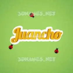 juancho in Ladybugs style - 3D name wallpaper
