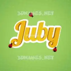 juby in Ladybugs style - 3D name wallpaper
