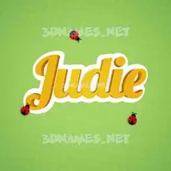 judie in Ladybugs style - 3D name wallpaper