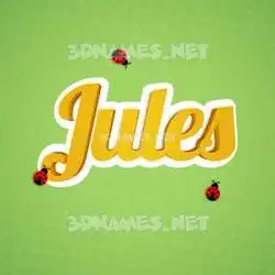 jules in Ladybugs style - 3D name wallpaper