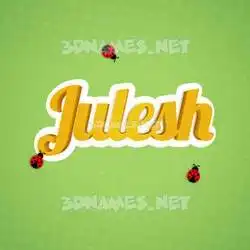 julesh in Ladybugs style - 3D name wallpaper
