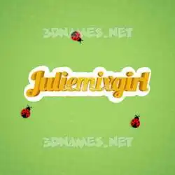 juliemixgirl in Ladybugs style - 3D name wallpaper