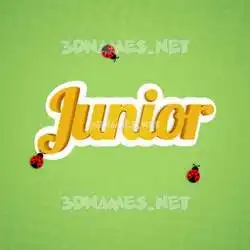 junior in Ladybugs style - 3D name wallpaper