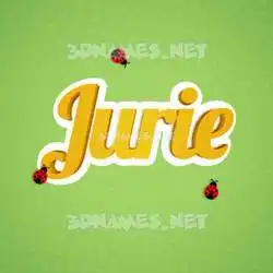 jurie in Ladybugs style - 3D name wallpaper