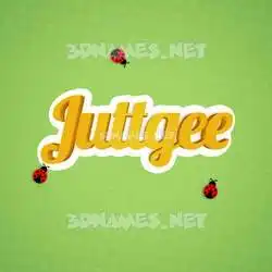 juttgee in Ladybugs style - 3D name wallpaper