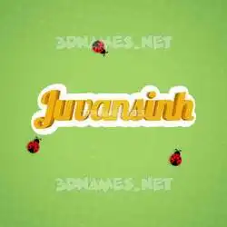 juvansinh in Ladybugs style - 3D name wallpaper