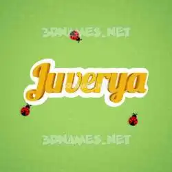 juverya in Ladybugs style - 3D name wallpaper