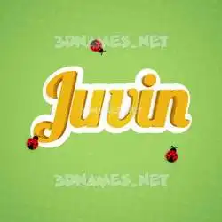 juvin in Ladybugs style - 3D name wallpaper