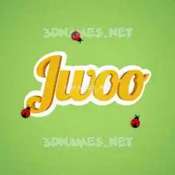 jwoo in Ladybugs style - 3D name wallpaper