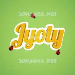 jyoty in Ladybugs style - 3D name wallpaper