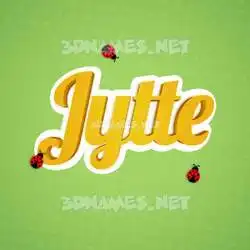 jytte in Ladybugs style - 3D name wallpaper