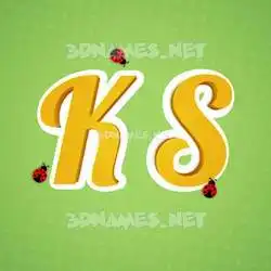 k s in Ladybugs style - 3D name wallpaper