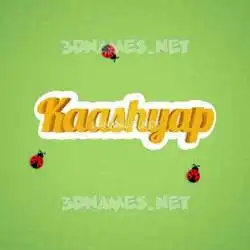 kaashyap in Ladybugs style - 3D name wallpaper