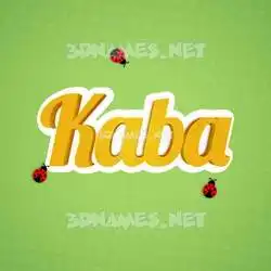 kaba in Ladybugs style - 3D name wallpaper