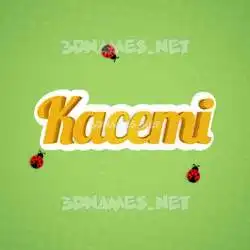 kacemi in Ladybugs style - 3D name wallpaper