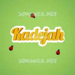 kadejah in Ladybugs style - 3D name wallpaper