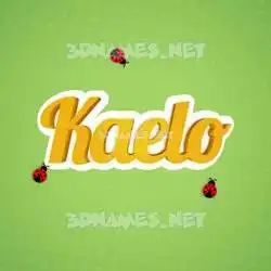 kaelo in Ladybugs style - 3D name wallpaper