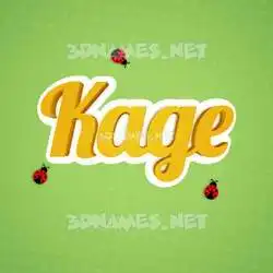 kage in Ladybugs style - 3D name wallpaper