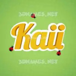 kaii in Ladybugs style - 3D name wallpaper
