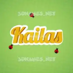 kailas in Ladybugs style - 3D name wallpaper