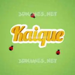 kaique in Ladybugs style - 3D name wallpaper