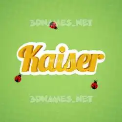 kaiser in Ladybugs style - 3D name wallpaper