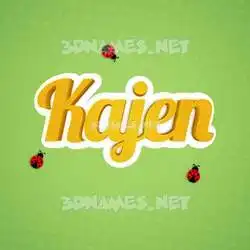 kajen in Ladybugs style - 3D name wallpaper
