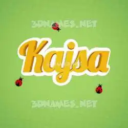 kajsa in Ladybugs style - 3D name wallpaper