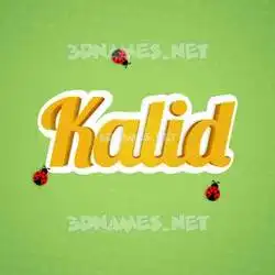kalid in Ladybugs style - 3D name wallpaper