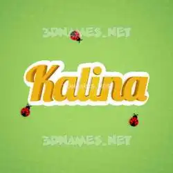 kalina in Ladybugs style - 3D name wallpaper