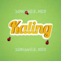 kaling in Ladybugs style - 3D name wallpaper